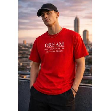Imagem de Camiseta Unissex Estampada Dream Live Your Dream Motivacional Streetwe