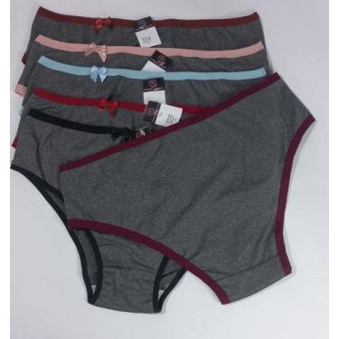 Imagem de Kit 5 Calcinha Monaliza  calçola plus size mescla 46 48 50 52 54 56 co