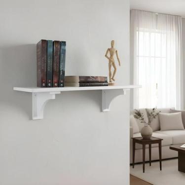 Imagem de Prateleira Decorativa Suporte para Livros com Cantoneira Mão Francesa 