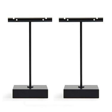 Imagem de Suporte de joias Suporte de brinco de metal Suporte de exibição de brinco de metal para loja de shopping adereços de exibição de joias Conjunto de 2 peças Exibição de joias (Cor: Preto)