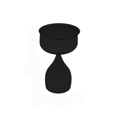 Imagem de Mesa de centro com design redondo, mesa lateral móvel criativa e simples adequada para sala de estar, quarto, loja de chá com leite, cafeteria, pequena mesa redonda, mesa de canto simples e criativa