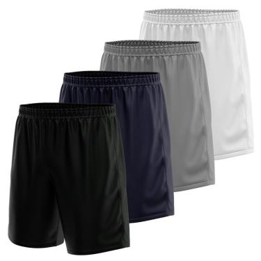 Imagem de Kit 4 Calção Short Futebol Basquete Vôlei Bermuda Dry Treino Academia-Masculino