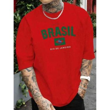 Imagem de Camiseta Masculina Manga Curta Copa 2026 Estilosa Confortável Malha Al