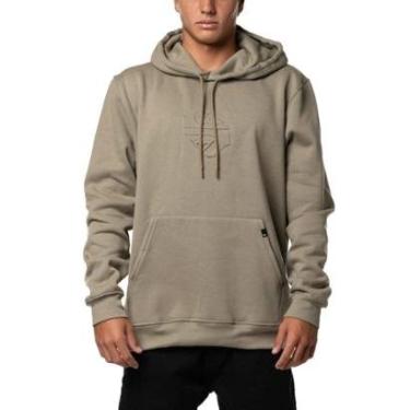 Imagem de Moletom Canguru Quiksilver Emboss Double Caqui-Masculino