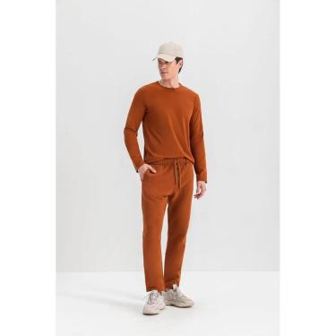 Imagem de Calça Moletom Masculino Essendi Marrom Médio-Masculino