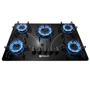 Imagem de Fogão Cooktop 5 Bocas a Gás Ultra Chama 127V 220V Bivolt Acendimento A