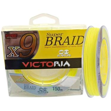 Imagem de Linha Multifilamento Victoria X9 0,40MM 60LB 150M Ultrassensível e Resistente Amarela M...