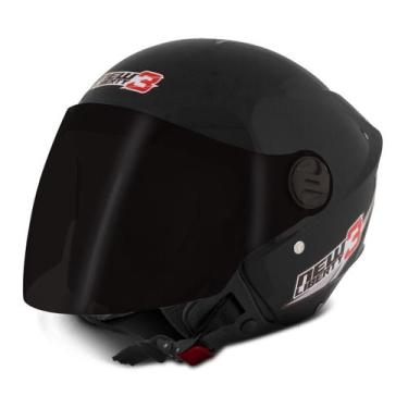 Imagem de Capacete Aberto Para Moto Masculino Liberty Three 3 Preto Tamanho 58 -