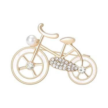 Imagem de Broche De Bicicleta Unissex Feminino Com Strass E Esmalte Para Festas 