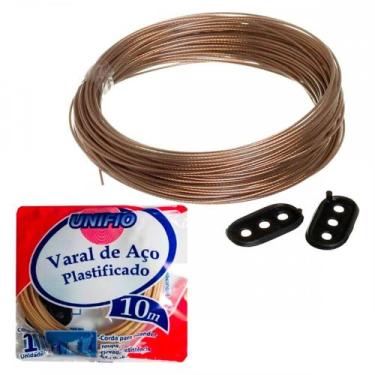 Imagem de Varal De Aco Revestido Pvc Unifio 1,65Mm Com 10M - Kit C/12 Pecas