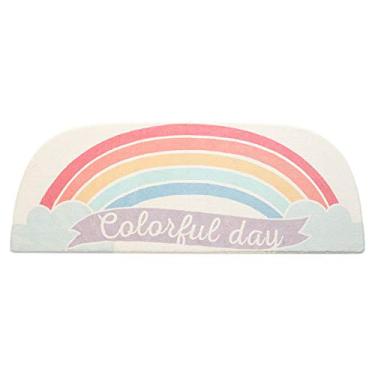 Imagem de Tapete macio para cabeceira, estilo fantasia, meia arco, antiderrapante, lavável e salsicha, para sala de estar, quarto, sala de estudo, varanda, janela, sofá, sonho, 60160 cm