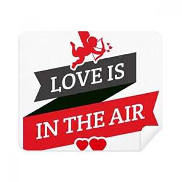 Imagem de Pano de limpeza de tela Love is in The Air para dia dos namorados, 2 peças, tecido de camurça