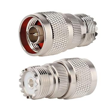 Imagem de Adaptador N macho para UHF fêmea N Conector para PL-259 SO-239 Coax RF Conectores de cabo coaxial Pacote de 2 por XRDS_RF(não para TV)