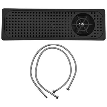 Imagem de enxaguador de vidro,Lavadora automática de copos de aço inoxidável, pia de barra de descarga automática de alta pressão G1/2in doméstico embutido para famílias de cozinha doméstica (FC-13-2)