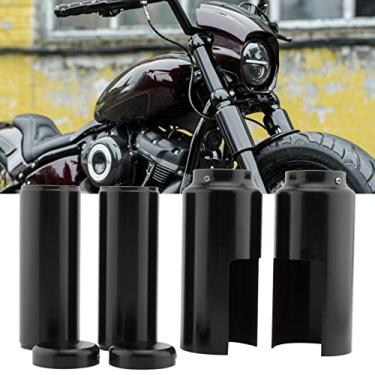 Imagem de FINMOKAL Capa De Garfo Completa Para Harley-Davidson Softail M8 Street Bob Fxbb Fxbbs 2018-2021 Preto