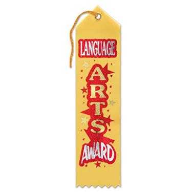 Imagem de Beistle Language Arts Ribbon Award, Yellow - 1pc