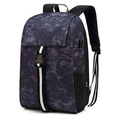 Imagem de Mochila durável adequada para computador, trabalho, mochila escolar para homens femininos, mochila de viagem de negócios para laptop com porta de carregamento USB externa