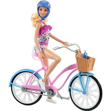 Imagem de Barbie Conjunto de Brinquedo Bicicleta com Boneca para crianças a partir de 3 anos