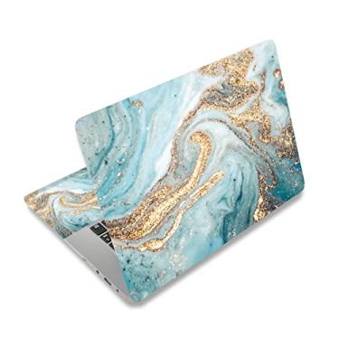 Imagem de DINKY Adesivo de película para laptop, 12" 13" 13" 14" 15" 15" 15" 15" 15" 15,6" Laptop Universal Reutilizável Vinil Skin Stickers Cover Art Decal Notebook PC Protetor Personalizado (Blue Sand River)