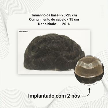 Imagem de Protese Capilar Hibrida Masculina Hollywood (20X25)