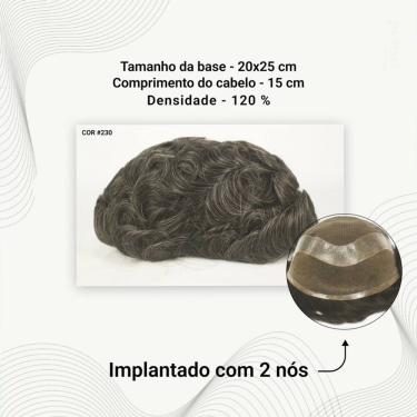 Imagem de Protese Capilar Hibrida Masculina Hollywood (20X25)
