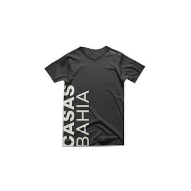 Imagem de Camiseta Manga Curta Casas Bahia - Preta