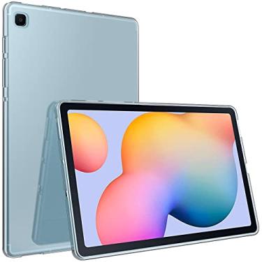 Imagem de Capa transparente para Galaxy Tab S6 Lite, capa protetora de TPU macio flexível com design fino da Puxicu para tablet Samsung Galaxy Tab S6 Lite 20,4 polegadas modelo 2020 SM-P610 SM-P615, transparente