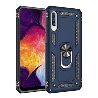 Imagem de Dishibei Capa de impacto de queda de grau militar para Samsung Galaxy A50 360 metal giratório suporte suporte suporte magnético para carro armadura resistente à prova de choque capa para celular