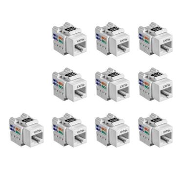 Imagem de 10 X Keystone Rj45 Fêmea Cat5e Soho Plus 35050423 Furukawa