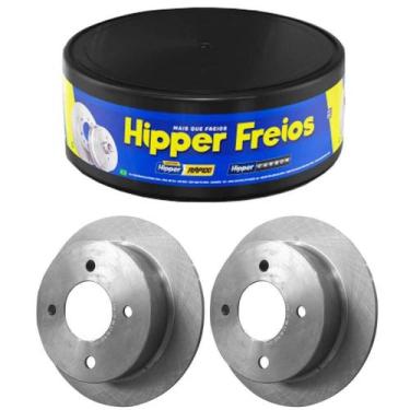 Imagem de Par Disco Freio Courier 1.3 97 a 2000 Dianteiro Sólido Hipper Freios