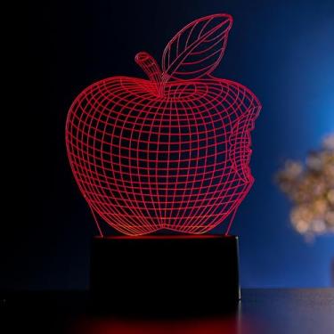 Imagem de Luminária LED 3D de Mesa/Luz Noturna Presente Criativo/Decoração - maça, nutricionista