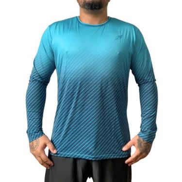 Imagem de Camiseta Mormaii Manga Longa Beach Sports Degradê UV50+, Azul, G, Masc