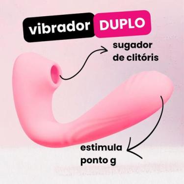 Imagem de Sugador Clitóris Mamilos Dupla Penetração Estimulador Massageador Reca