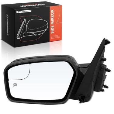 Imagem de A-Premium Espelho retrovisor elétrico do lado do motorista - compatível com Ford Fusion 2011-2012 - aquecido, não dobrável, espelho retrovisor externo liso preto com vidro de ponto cego - Substituição