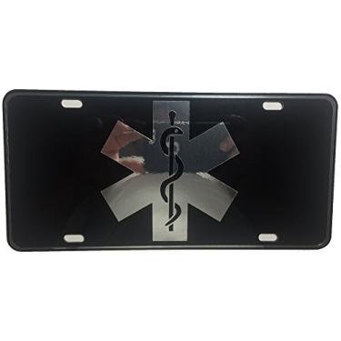 Imagem de CustoMonsterDesigns EMT MFR Medic EMS Star of Life Placa de alumínio resistente