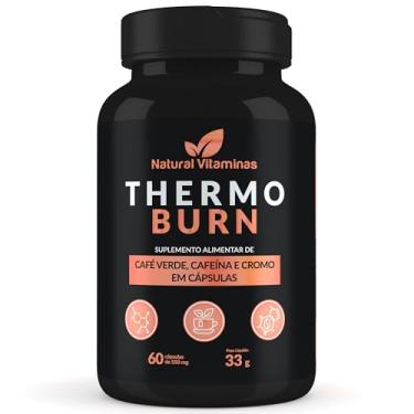Imagem de Termogênico à Base de Café Verde, Cafeína e Cromo, 60 Cápsulas de 550mg - Thermo Burn Natural Vitaminas