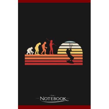 Imagem de Retro Kiteboarding Vintage Kitesurfing Kitesurfer Notebook: Planner, Diary, Lined College Ruled Paper 6 x 9 inches 120 Pages Notes