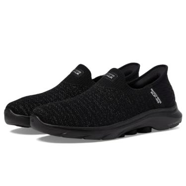 Imagem de Skechers Tênis feminino Go Walk 7 Springtime Hands Free Slip-ins, Preto, 5.5 Wide