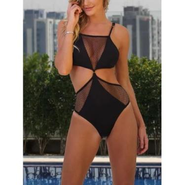 Imagem de Body/maiô Arrastão Versátil - Bella Carioca, Preto, M