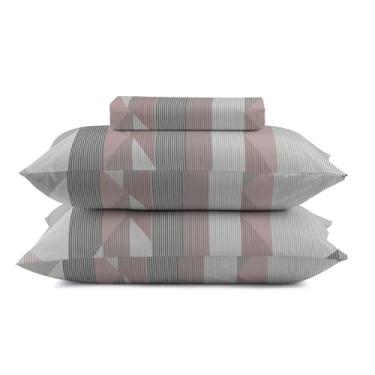 Imagem de Camesa by Gato Panda Jogo de Cama Solteiro Casal Queen Super Cotton, 2 ou 3 Peças, 100% Algodão, Lençol com Elástico e Fronha (Queen, Galle)