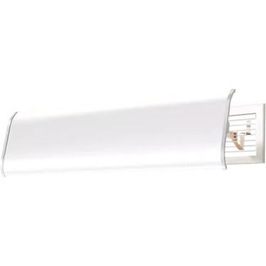 Imagem de Tampa De Ventilação De Ar Condicionado Montada Lateralmente, Largura 7.9in, Defletor De Ar Condicionado Central Ajustável, Ajuda Na Circulação De Resfriamento/aque, White, 60cm/23.6in