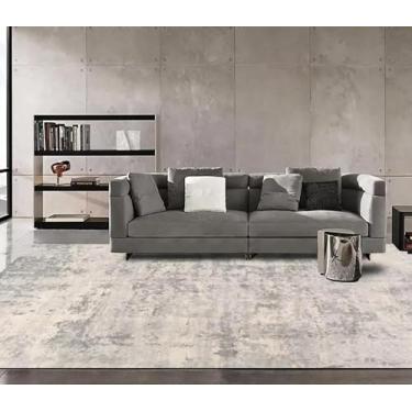 Imagem de Tapetes grandes e abstratos simples para sala de estar, quarto, decoração de casa, sofá, mesa, área, entrada moderna (200x200cm 78x78 pol./Sem fiapos 6)