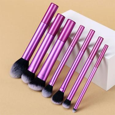 Imagem de Conjunto De Pincéis De Maquiagem Com 7 Peças , Pincel De blush Pó Corr