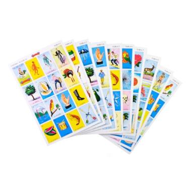 Imagem de Jogo de bingo original Loteria em espanhol, loteria mexicana para 10 jogadores – 10 tabuleiros e baralho completo de cartas