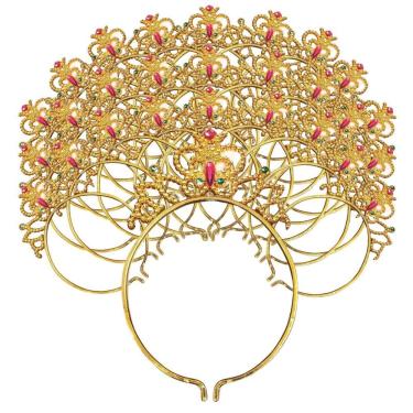 Imagem de Kit 100 Tiaras Coroa De Princesa Rainha Douradas