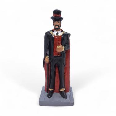 Imagem de Estátua Exu Capa Preta Vermelho Proteção nos Caminhos 16 cm