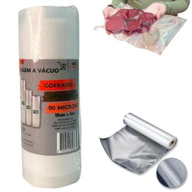 Imagem de Bobina Refil Seladora Vacuo 15cm X 5m Conservar Alimentos Cella Ecomme