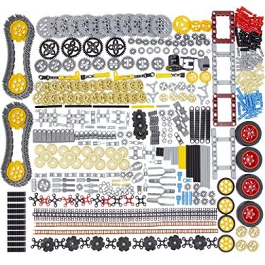 Imagem de Habow - Kit de Peças Compatíveis com Lego Technic, 852 Peças, Amortiguador, Ruedas, Cadena, Enlace, Marco, Juntas Diferencial, Motor, Plástico, Tamanho: 15.5cm x 18cm x 7cm, Ideal para Crianças