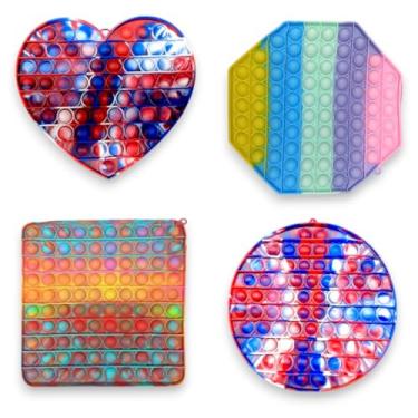 Imagem de 4 UNID Pop-it Fidget Toy GRANDE Bolha Empurre Autismo Anti-stress Original (SORTIDOS)