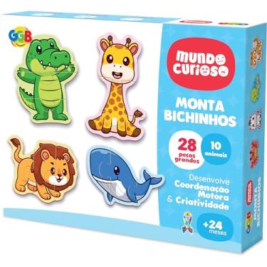 Imagem de GGB Plast Brinquedo Educativo Monta Bichinhos 28 Peças